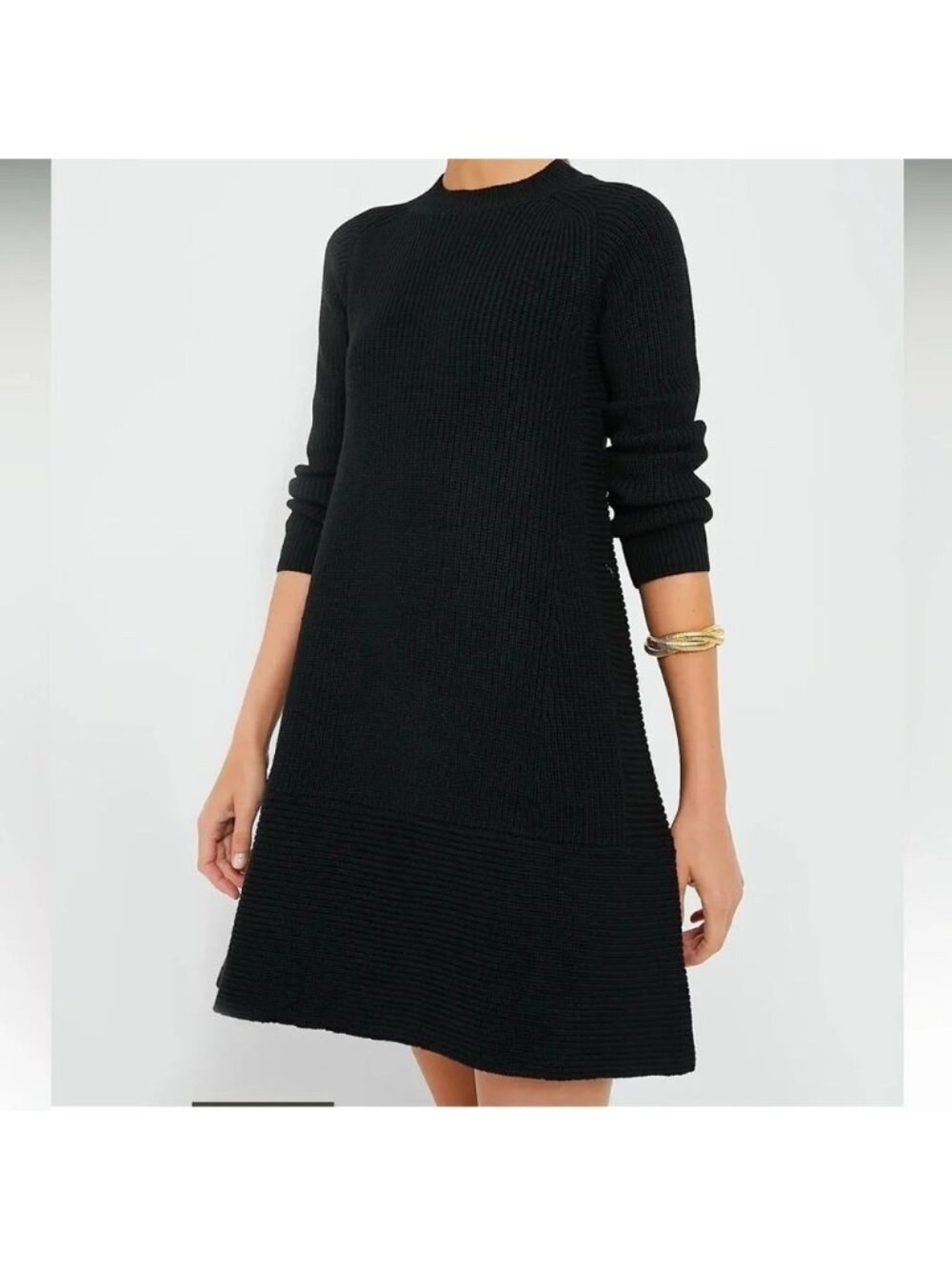 Pomander Place Tuckernuck Womens Small Ainsley Black Wool-Blend Sweater Dress